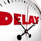 Delay Running Late Behind Schedule Clock Hands Ticking 3d Illustration